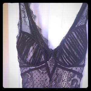 Bebe semi formal  mid thigh lace dress